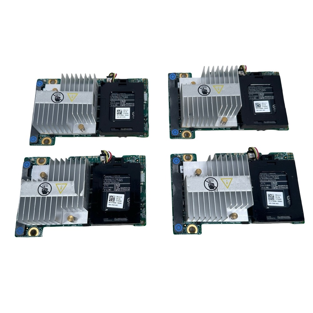 Dell PERC H710 Mini UCPM-800 RAID Controller 05CT6D with 070K80 Battery Lot of 4